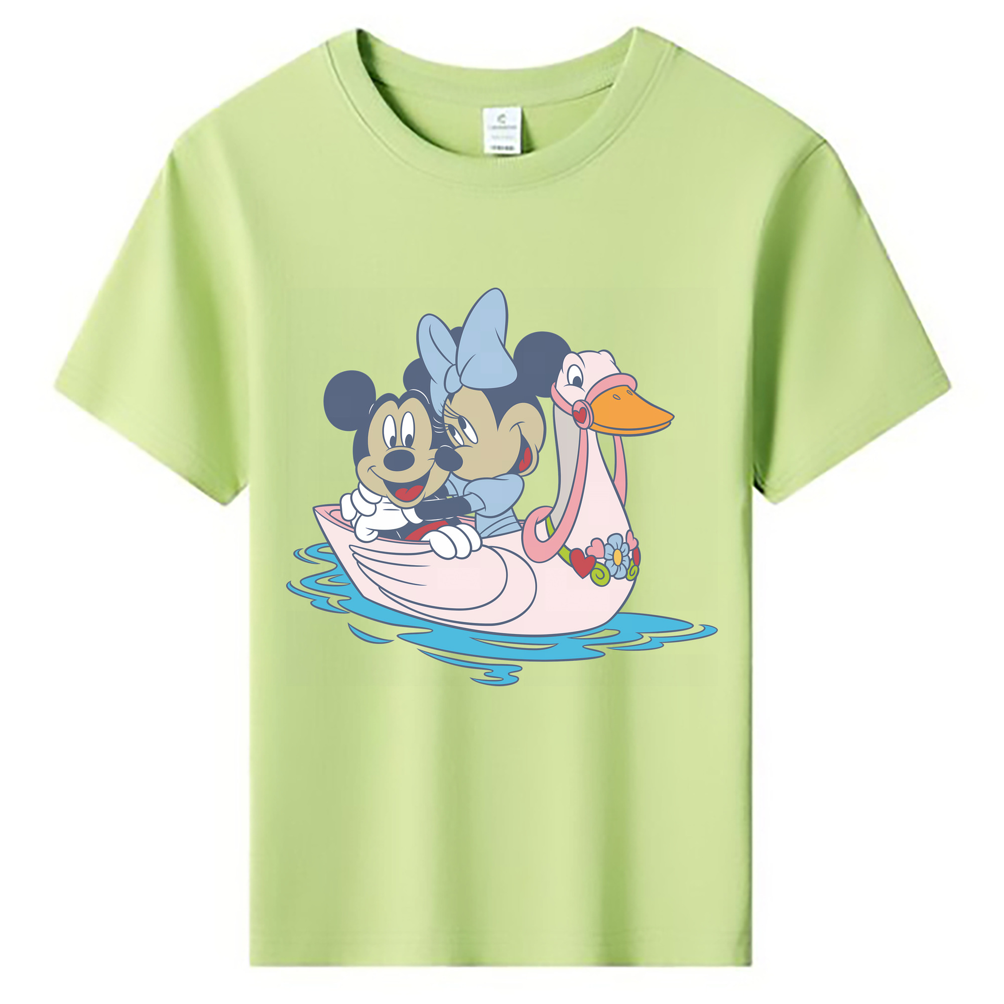 （画像用） ミッキーマウス Mickey Mouse 綿100％キッズTシャツ（フロントプリント）